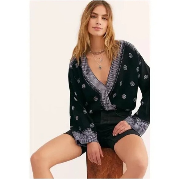 Intimately Free People On Board Boho Lace Bodysuit Large - Picture 1 of 12